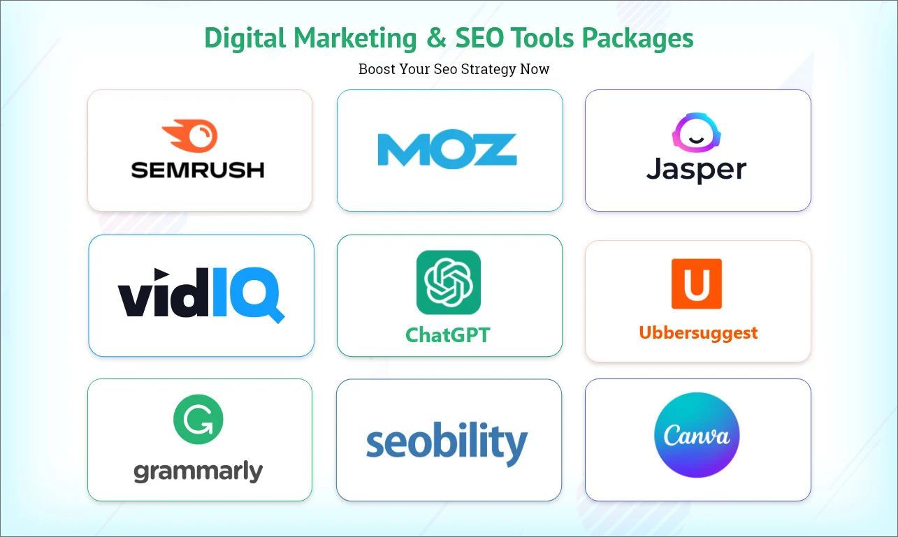 I will provide group buy premium SEO packages semrush, moz, ubersuggest