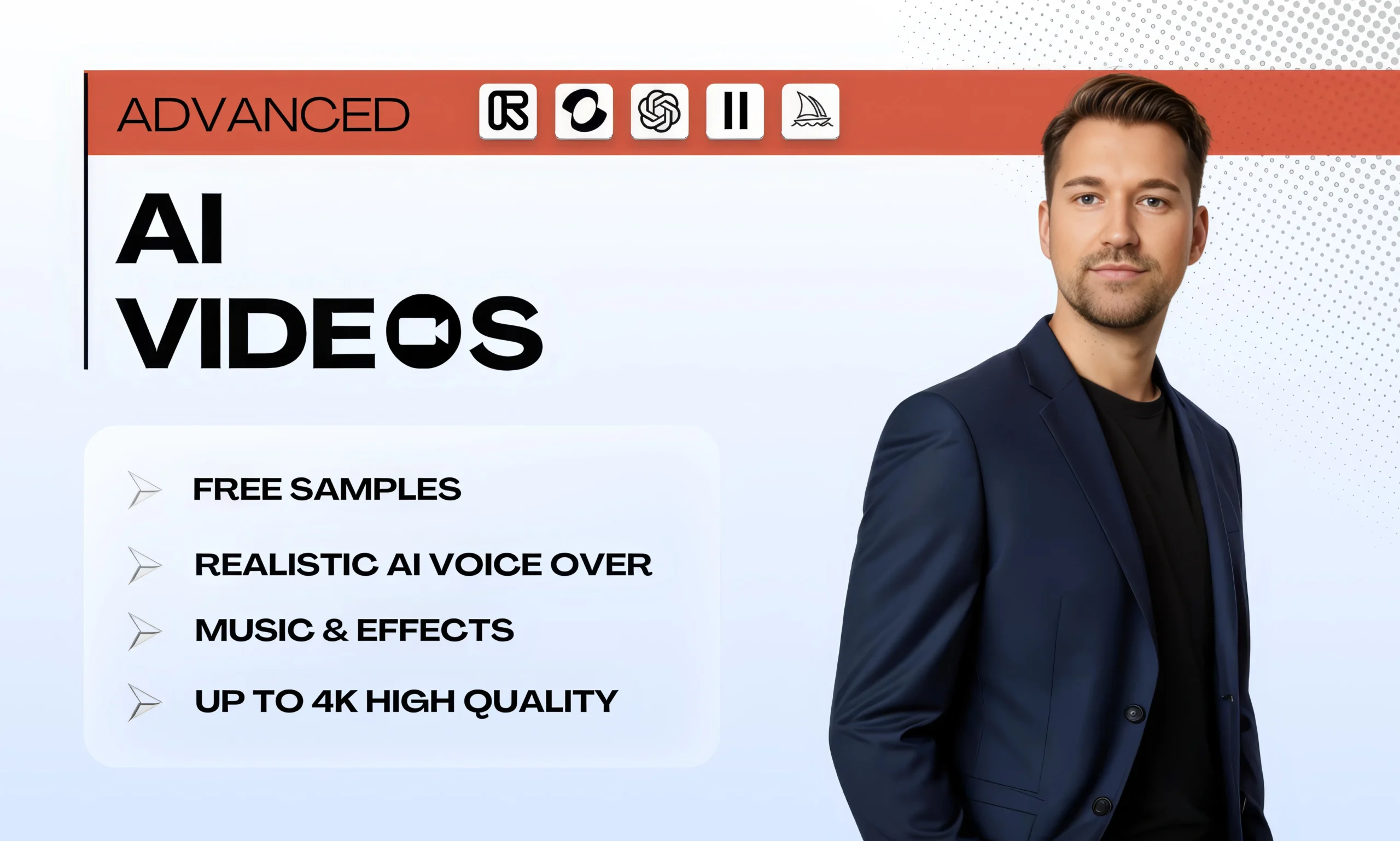 I will create stunning ai videos with voiceover
