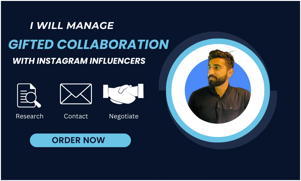 I will contact and negotiate a gifted collaboration with instagram influencers